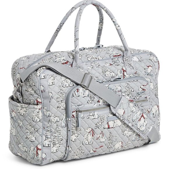 Vera Bradley Handbags - Vera Bradley Beary Merry Iconic Weekender Travel Bag